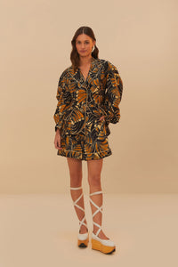 Toucan Spirals Shorts in Black