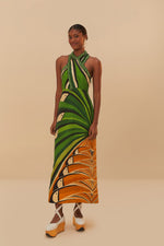 Load image into Gallery viewer, Toucan Tree Dress in Green
