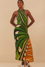 Load image into Gallery viewer, Toucan Tree Dress in Green

