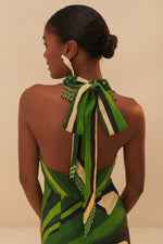 Load image into Gallery viewer, Toucan Tree Dress in Green
