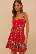 Load image into Gallery viewer, Sweet Bloom Bouquet Mini Dress in Red
