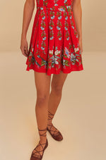 Load image into Gallery viewer, Sweet Bloom Bouquet Mini Dress in Red
