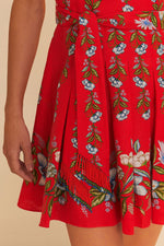 Load image into Gallery viewer, Sweet Bloom Bouquet Mini Dress in Red
