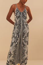 Load image into Gallery viewer, Monochrome Elegance Scarf Jumpsuit in Off White
