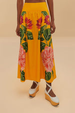Load image into Gallery viewer, Spring Awakening Midi Skirt in Yellow

