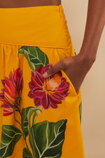 Load image into Gallery viewer, Spring Awakening Midi Skirt in Yellow
