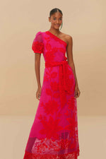 Load image into Gallery viewer, One Shoulder Maxi Dress in Bicolor
