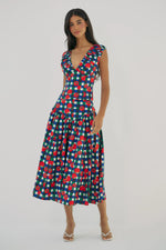 Load image into Gallery viewer, Tashy Skirt in Gingham Tomatoes
