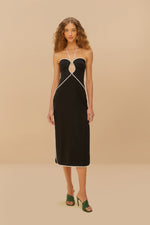 Load image into Gallery viewer, Cut Out Midi Dress in Black and White

