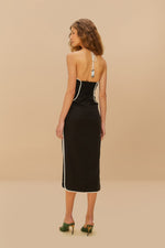 Load image into Gallery viewer, Cut Out Midi Dress in Black and White
