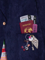 Load image into Gallery viewer, Simona Corduroy Blazer in Navy Travel
