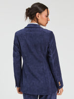 Load image into Gallery viewer, Simona Corduroy Blazer in Navy Travel
