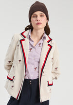 Load image into Gallery viewer, Nuria Embroidered Blazer in Skiers
