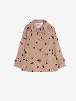 Load image into Gallery viewer, Ines Flocked Jacket in Beige
