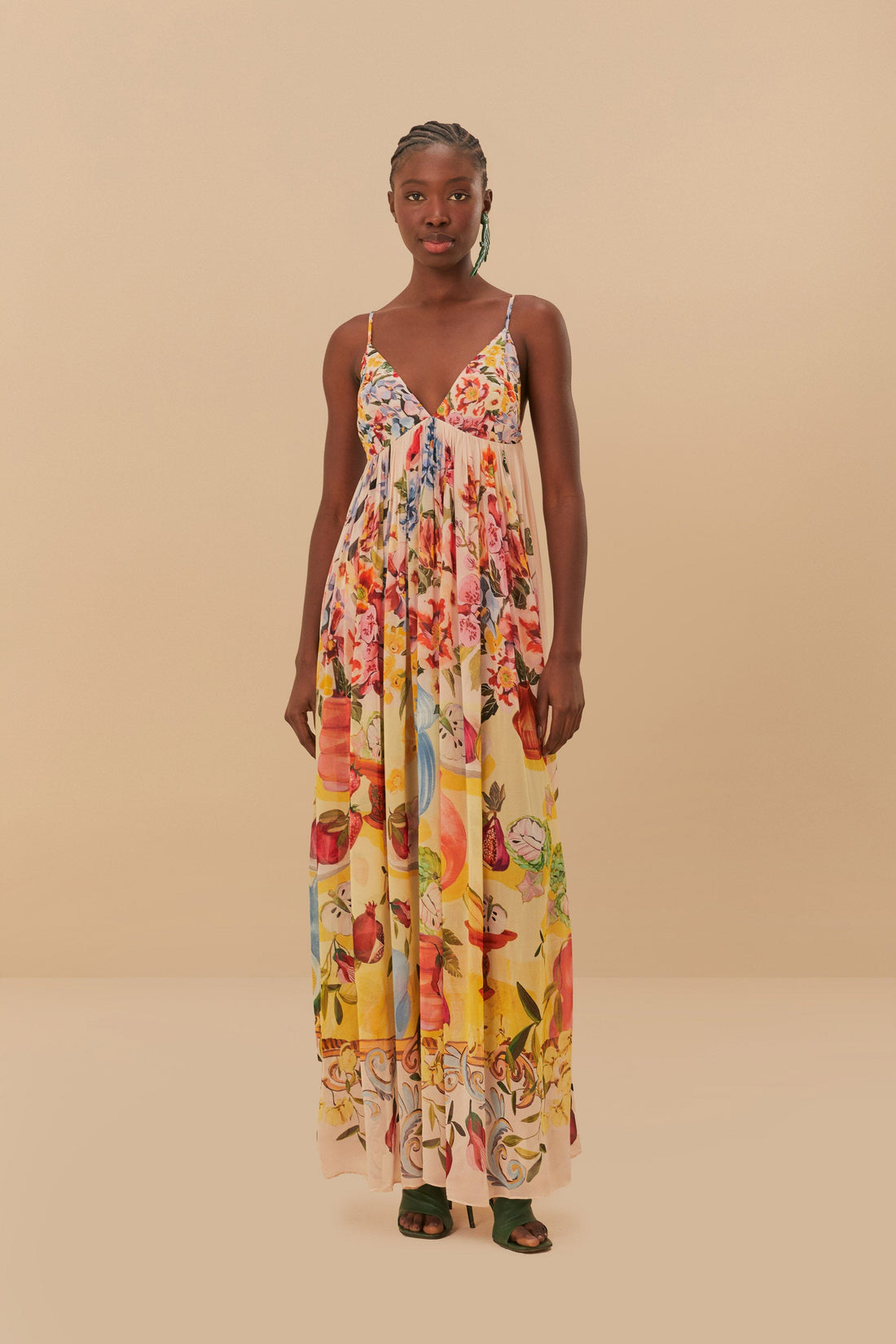Garden Terrace Maxi Dress in Pink