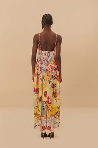 Garden Terrace Maxi Dress in Pink
