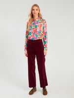 Load image into Gallery viewer, Isa Blouse in Tickets Print
