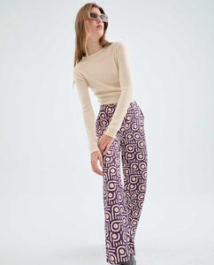 Retro Geometric Pant in Multi