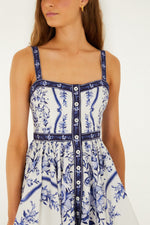 Load image into Gallery viewer, Porcelain Garden Mini Dress in Off-White
