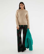 Load image into Gallery viewer, Wavy Stripe Knit Pant in Black
