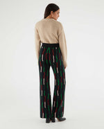 Load image into Gallery viewer, Wavy Stripe Knit Pant in Black
