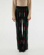 Load image into Gallery viewer, Wavy Stripe Knit Pant in Black
