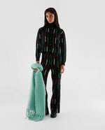 Load image into Gallery viewer, Wavy Stripe Knit Pant in Black
