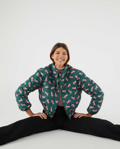 Super Bunny Puffer Jacket in Green