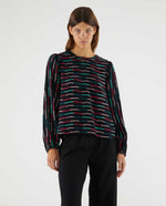 Load image into Gallery viewer, Wavy Stripe Top in Black Combo
