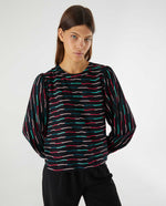 Load image into Gallery viewer, Wavy Stripe Top in Black Combo
