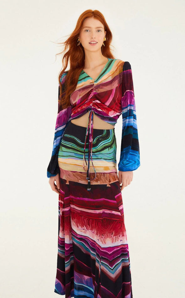 V-Neck Hardware One-Piece Swimsuit