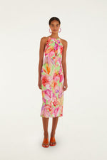 Load image into Gallery viewer, Artsy Midi Dress in Flora Green
