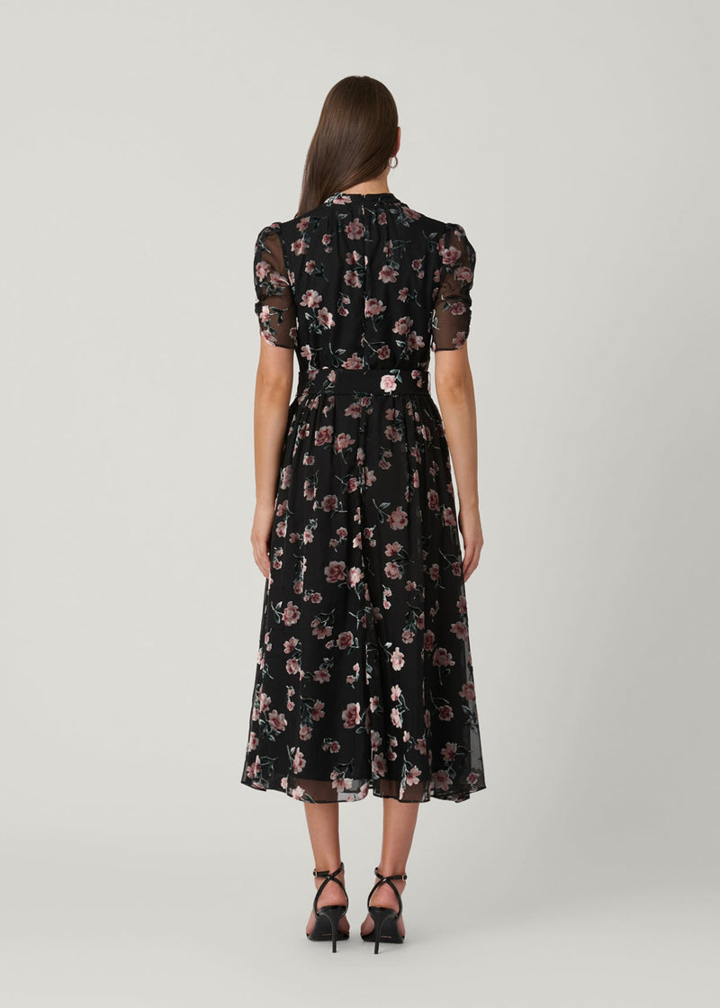 Brittany Dress in Jet/Mauve Multi