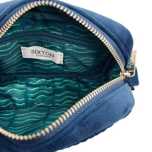 Velvet Rivington Bag in Navy with Bee Brooch