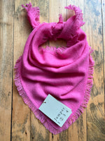 Load image into Gallery viewer, Distressed Triangle Cashmere Scarf in Azalea
