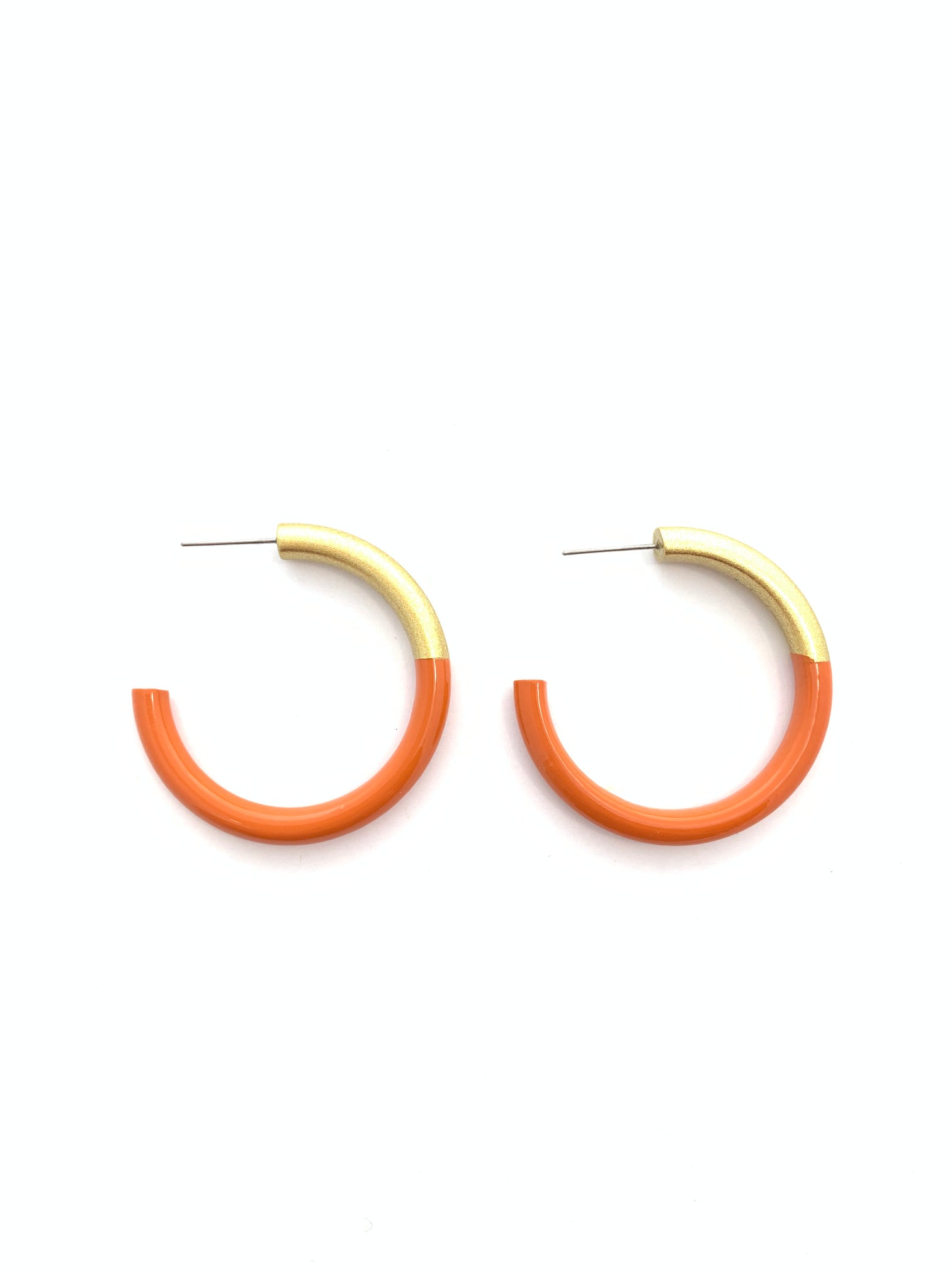 Liz Medium Hoops in Burnt Orange