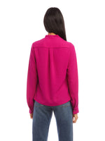 Load image into Gallery viewer, Cowl Neck Blouse in Hot Pink
