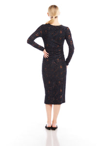 Carolina Dress in Brown & Black