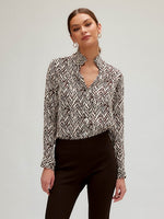Load image into Gallery viewer, Smocked Neck Top in Brown Birch
