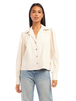 Load image into Gallery viewer, Faux Leather Top in Beige
