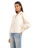 Load image into Gallery viewer, Faux Leather Top in Beige
