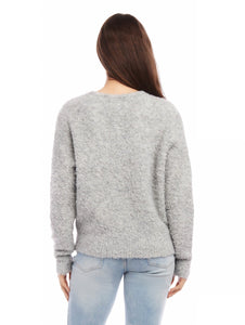 V-Neck Sweater in Gray