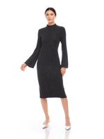 Load image into Gallery viewer, Midi Sweater Dress in Charcoal
