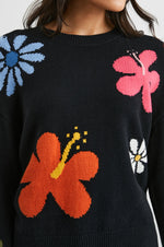 Load image into Gallery viewer, Zoey Sweater in Hibiscus Multi
