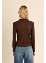 Load image into Gallery viewer, Long Sleeve Mock Neck Layer in Chocolate
