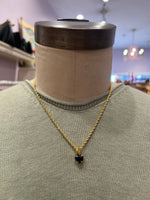 Load image into Gallery viewer, Rope Chain Heart Charm Necklace in Amethyst
