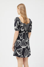 Load image into Gallery viewer, Strawberry Print Mini Dress in Black
