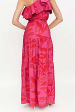 Load image into Gallery viewer, Floral Maxi Skirt in Red/Pink
