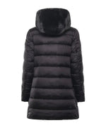 Load image into Gallery viewer, Matilda Hooded Puffer Coat in Black
