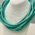 Load image into Gallery viewer, Solid 8-Strand Rope Necklace in Mint
